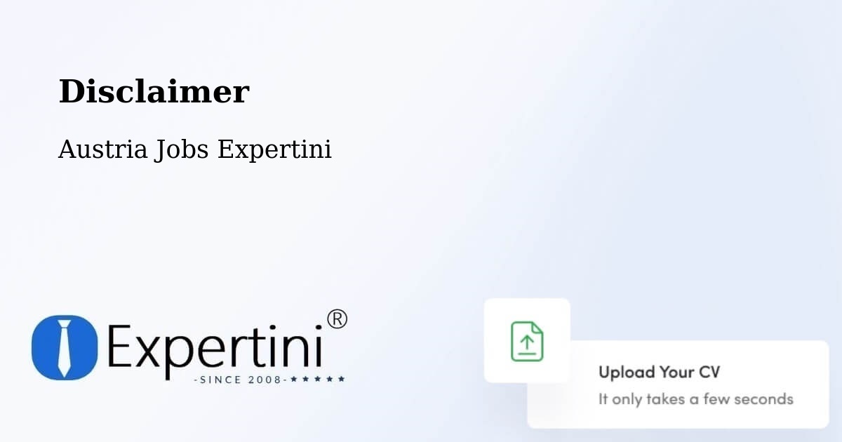 Disclaimer – Traiskirchen - Austria Jobs Expertini
